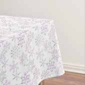 Roze Tint Kerstmis sneeuwvlok tafelkleed (Voorbeeld)