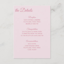Roze tinten Details Informatiekaartje