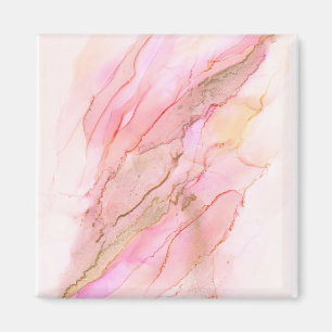 Roze tinten in de kleuren van de inkt met goud magneet