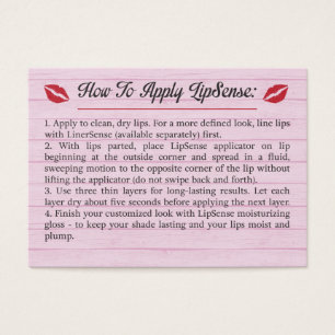 Roze - Tips & trucs - Hoe past u aan - LipSense Visitekaartje
