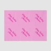 Roze Tissue Papier met je eigen tekst (Voorkant)