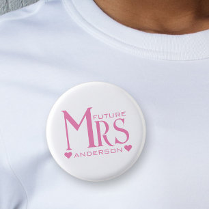 Roze Toekomstige Mrs Verlovingsfeest Bruidsjurk Bo Ronde Button 3,2 Cm