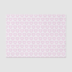 Roze toermalijn edelsteen hart patroon weefsel tissuepapier