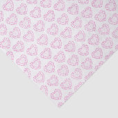 Roze toermalijn edelsteen hart patroon weefsel tissuepapier (Detail)