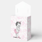 Roze Toile Baby shower Favor Boxes Bedankdoosjes
