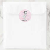  Roze Toile Baby shower Stickers (Tas)