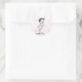  Roze Toile Baby shower Stickers (Tas)