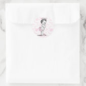 Roze Toile Baby shower Stickers (Tas)