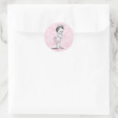  Roze Toile Baby shower Stickers (Tas)