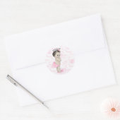 Roze Toile Baby shower Stickers (Envelop)