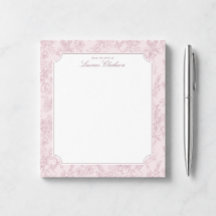Roze Toile Bloemen Notitieblok