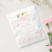 Roze Toile De Jouy Bloemen Trouwdessert Bedankzakje (Gezegeld)