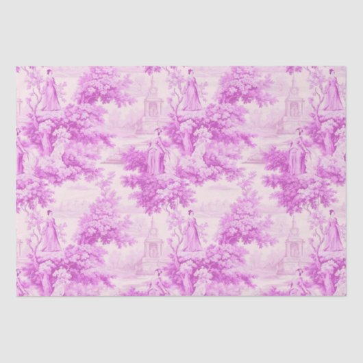  roze Toile de Joy Tissuepapier (Voorkant)