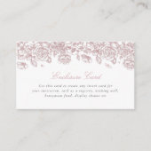 Roze Toile Enclosure Kaart Custom Insert Floral (Voorkant)