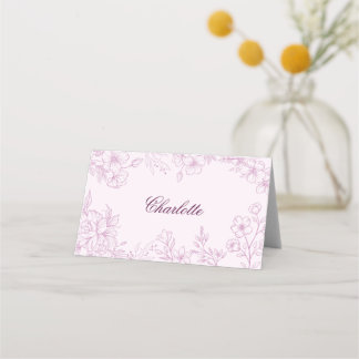 Roze Toile Gevouwen Plaats Kaart