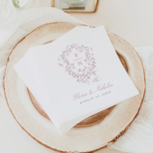 Roze Toile Trouwpapier Napkins Chinoiserie Servet