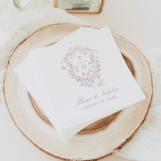 Roze Toile Trouwpapier Napkins Chinoiserie Servet