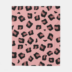 Roze Toon Luipaard Naadloos Patroon Fleece Deken