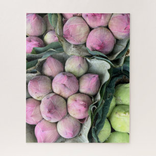Roze toppen van de Lotus Flower Legpuzzel