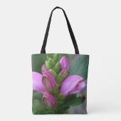 Roze tortelhoofdbloem draagtas (Achterkant)