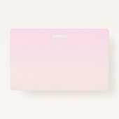 Roze tot Perzik Sunset Ombre met  tekst Badge (Achterkant)