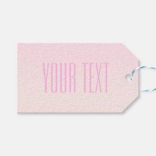 Roze tot Perzik Sunset Ombre met tekst Cadeaulabel