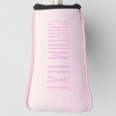 Roze tot Perzik Sunset Ombre met  tekst Golfheadcover (Draai 90)