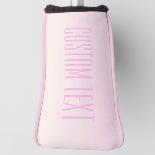 Roze tot Perzik Sunset Ombre met  tekst Golfheadcover (Draai 90)