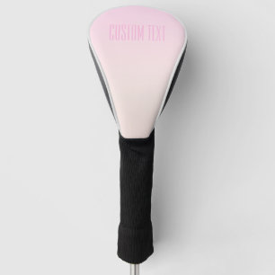 Roze tot Perzik Sunset Ombre met tekst Golfheadcover
