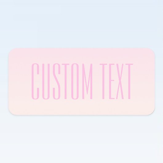 Roze tot Perzik Sunset Ombre met  tekst Labels