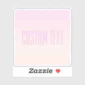 Roze tot Perzik Sunset Ombre met  tekst Sticker (Vel)