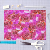 Roze tot rode Rozen Tissuepapier (Craft)