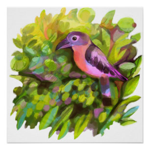 Roze toucanet perfect poster