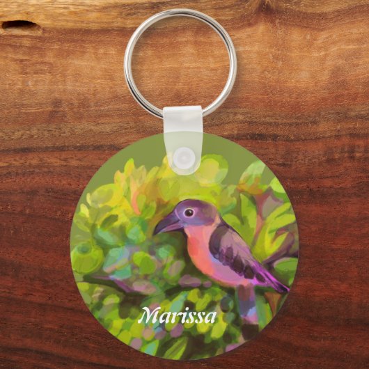 Roze toucanet sleutelhanger (Voorkant)