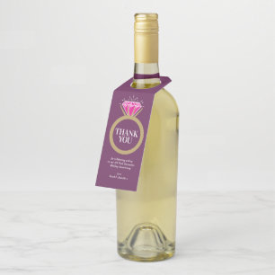 Roze Tourmaline 5de trouwdag Flessenhanger