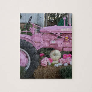 Roze tractor legpuzzel