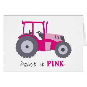 Roze tractor schildert roze!