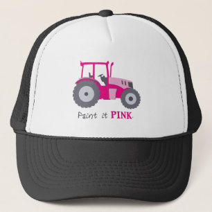 Roze tractor schildert roze! trucker pet