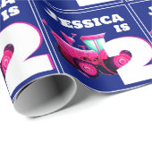 Roze Tractor Verjaardag Cadeaupapier (Rol Hoek)