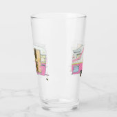 Roze trailer die ze heeft geslikt glas (Links)