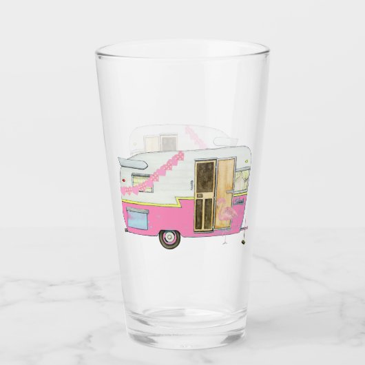 Roze trailer die ze heeft geslikt glas (Voorkant)