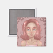 Roze tranen magneet (Voorkant / Achterkant)