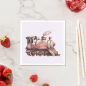Roze Trein Motor  Steampunk Servet (Insitu)