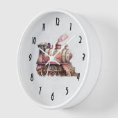 Roze Treinmotor Steampunk Stijl (Hoek)