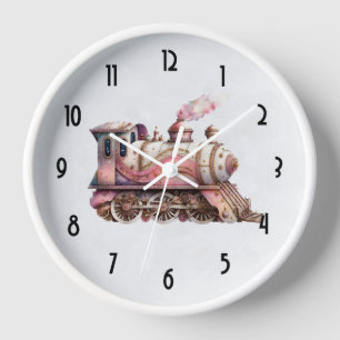 Roze Treinmotor  Steampunk Stijl