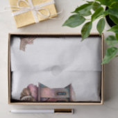 Roze Treinmotor  Steampunk Stijl Tissuepapier (Geschenk)