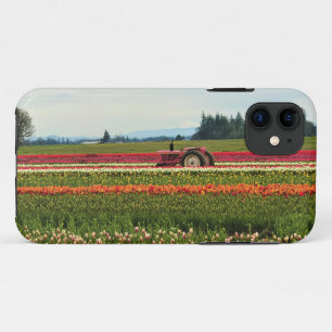 Roze trekker in Tulp Field, Oregon iPhone 11 Hoesje