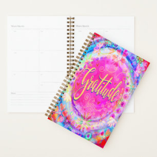 roze trendy Gratitude Floral Inspirerend Planner