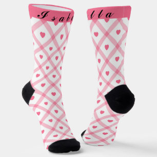 Roze Trendy Heart Valentijnsdag Collectie Sokken