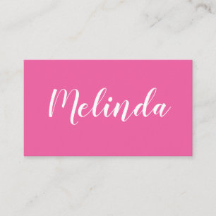 Roze trendy minimalistische moderne gedurfde visit visitekaartje